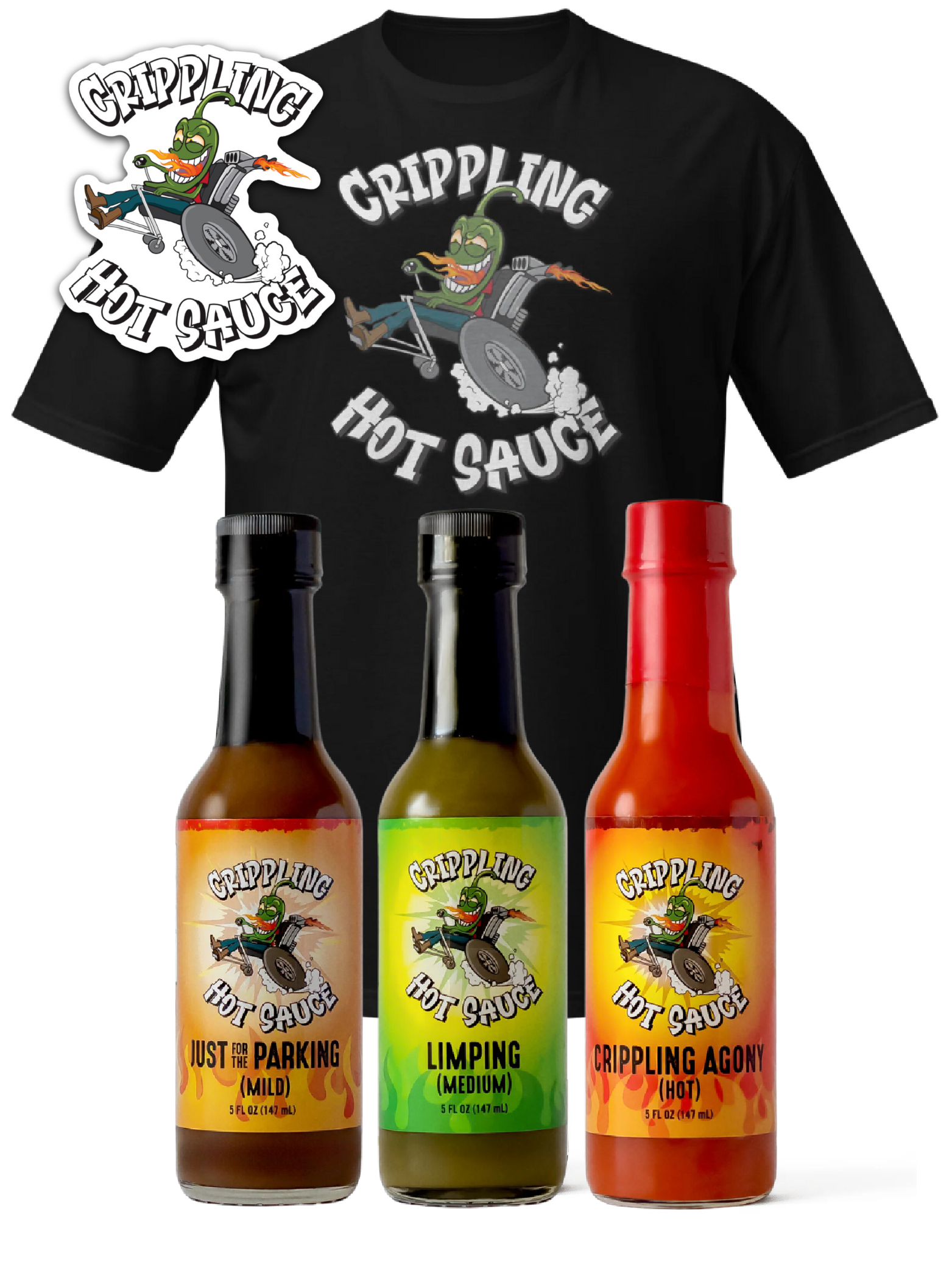 Triple Cripple Kit - Hot Sauce + Swag + $10 Gift Card